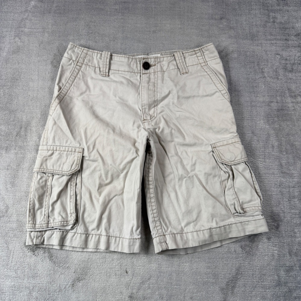 Aeropostale Shorts Mens 30 Khaki Beige Heavy Cargo Utility Relaxed Fit Y2K